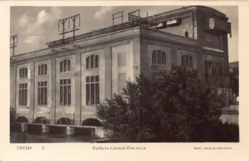 Spanien Tremp Edificio Central Electrica Vintage Postkarte