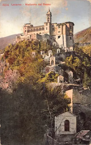 Schweiz Locarno Madonna del Sasso Vintage Postkarte