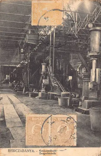 L313 Rumänien 1923 Resita Resiczabanya Schmiedeindustrie Vintage Postkarte