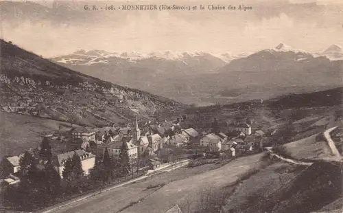 Frankreich Haute Savoie Monnetier et Chaine des Alpes Postkarte