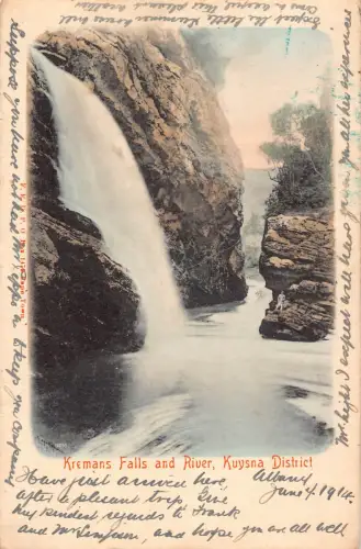 Südafrika Kremans Falls und Fluss Kuysna District Knysna Vintage Postkarte