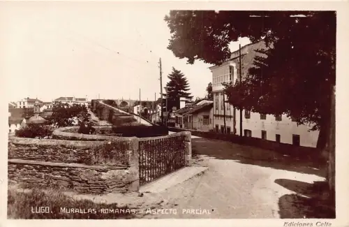 Spanien Lugo Murallas Romanas Aspecto Parcial Vintage Postkarte