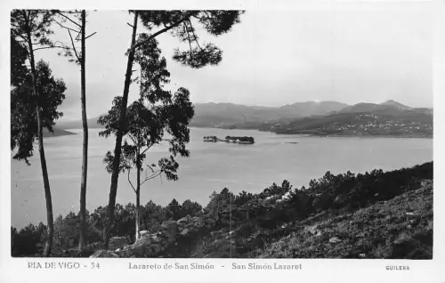 Spanien Ria de Vigo Lazareto de San Simon Vintage Postkarte