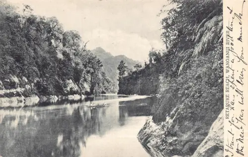 Neuseeland Retaruke Reach Wanganui River Vintage Postkarte