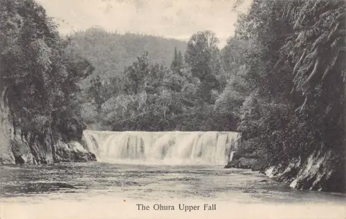 Neuseeland 1907 Ohura Upper Fall Waterfall Vintage Postkarte