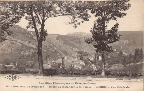 Frankreich Besancon a la Suisse Morre Gesamtansicht Vintage Postkarte