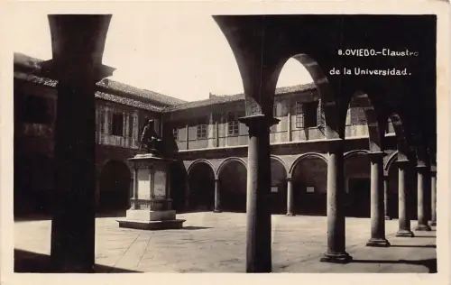 Spanien 1936 Oviedo Claustro de la Universidad Universität Vintage Postkarte