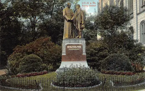 L324 Deutschland Köln Köln a Rh Kolping Statue Vintage Postkarte