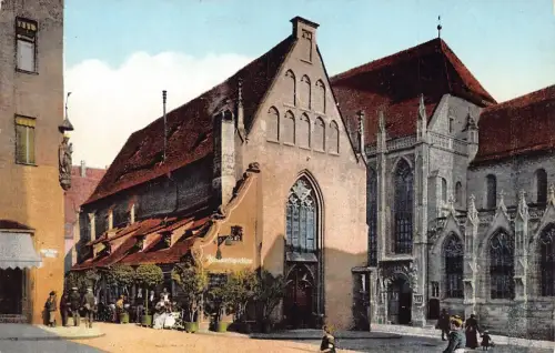 L324 Deutschland Nürnberg Bratwurstgloecklein Restaurant Vintage Postkarte