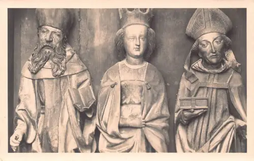L324 Deutschland Kirche zu Detwang Marienaltar Statuen Vintage Postkarte