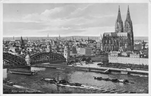 L324 Deutschland Köln vom Pressaturm Turm Vintage Postkarte