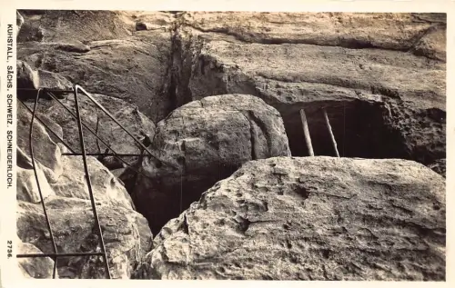 L320 Deutschland 1937 Kuhstall Saechs Schweiz Schneiderloch Vintage Postkarte