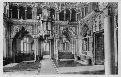 L319 Deutschland Schloss Wilhelma Saal im Maurischen Bau Vintage Postkarte