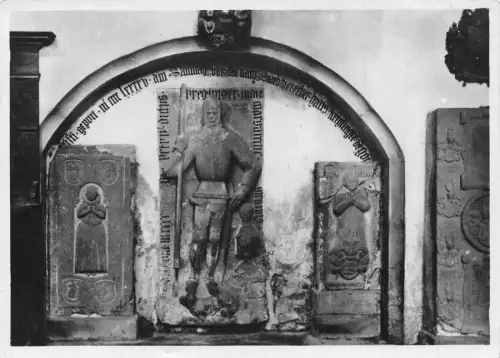 A081 Deutschland Rothenburg oTbr Franziskanerkirche Grabmal Derer Creglingen Postkarte