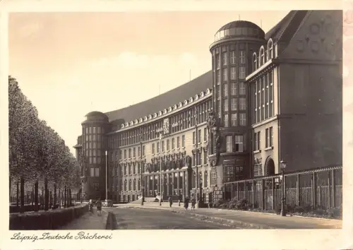 A080 Deutschland Leipzig Deutsche Buecherei RPPC Vintage Postkarte