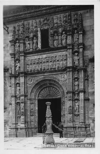 Spanien Portuda Gran Krankenhaus echte Vintage Postkarte