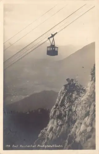 L010 Deutschland 1928 Bad Reichenhall Predigtstuhlbahn Telekabine Vintage Postkarte