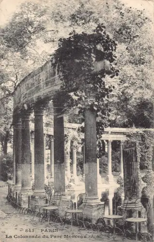 Frankreich 1908 Paris La Colonnade du Parc Monceau Vintage Postkarte