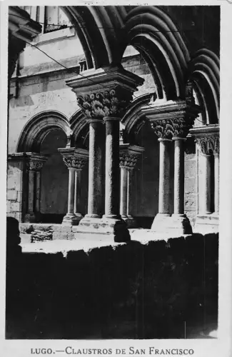 Spanien Lugo Claustros de San Francisco Vintage Postkarte
