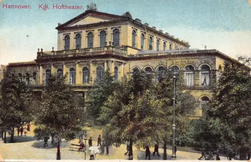 L010 Deutschland 1913 Hannover Hoftheater Theater Vintage Postkarte
