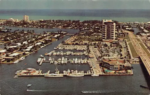 US Florida Fort Lauderdale Resort Hotel and Marina Pier 66 Vintage Postkarte