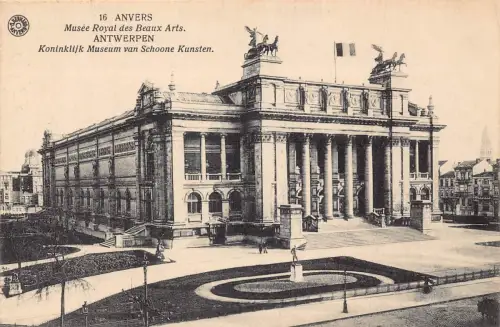 Belgien Anvers Antwerpen Königliches Museum der schönen Künste Vintage Postkarte