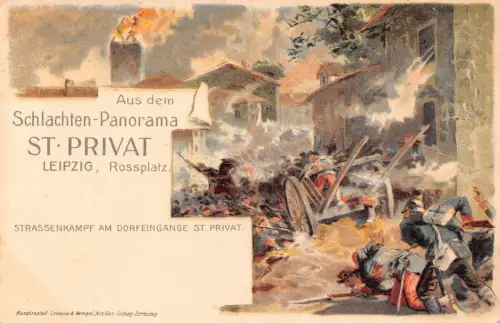 L002 Deutschland 1895 Militär Schlacht aus dem Schlachten-Pa St Privat Litho Postkarte