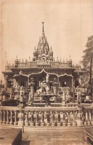 Indien Kalkutta Kolkata Jain Tempel Vintage Postkarte