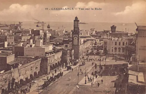 Marokko Casablanca Vue Sur La Rade Vintage Postkarte