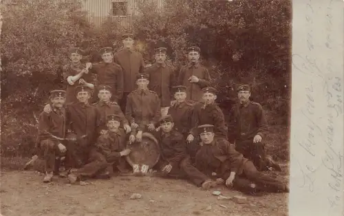 L162 Deutschland 1902 Militaria Gruppenportrait Echtfoto Postkarte