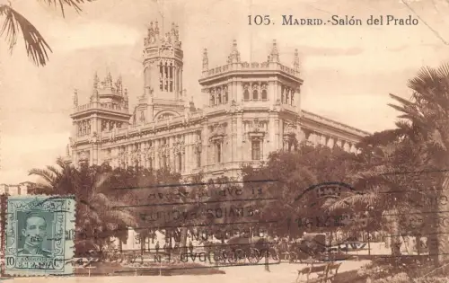 L142 Spanien 1923 Madrid Salon del Prado Palace Vintage Postkarte