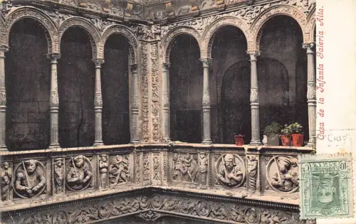 L142 Spanien 1929 Saragossa Casa de la Infanta Galeria Alta Interior Postkarte