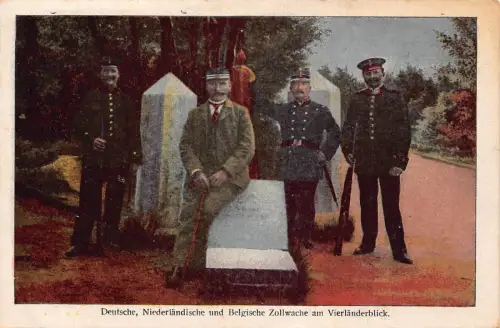 L162 Grenzschutz Deutsch Niederländische und Belgische Militaria Uniformen Vintage Postkarte