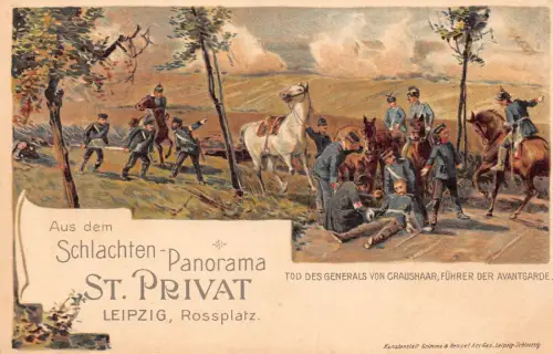L002 Deutschland 1895 Militär Schlacht St. Privat General von Craushaar Litho Postkarte