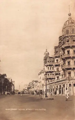 Indien Kalkutta Kolkata Old Court House Street Vintage Postkarte