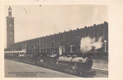 L163 Deutschland 1928 Ausstellung Minibahn Pressa Echtfoto Postkarte