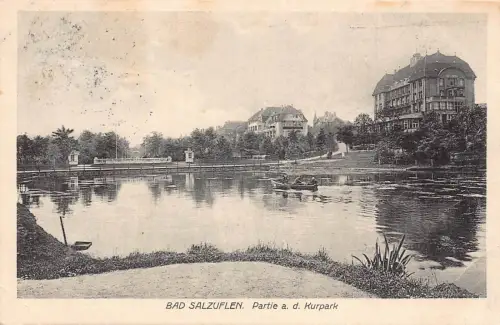 C048 Deutschland Bad Salzuflen Park 1914 Vintage Postkarte