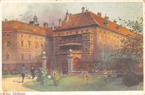 C042 Österreich, Wien Hofburg 1914 Vintage Postkarte