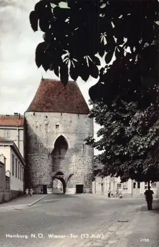 C042 Österreich, Hainburg Wiener Tor Vintage Postkarte