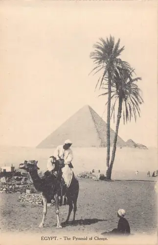 C046 Ägypten Die Cheops-Pyramide Vintage Postkarte