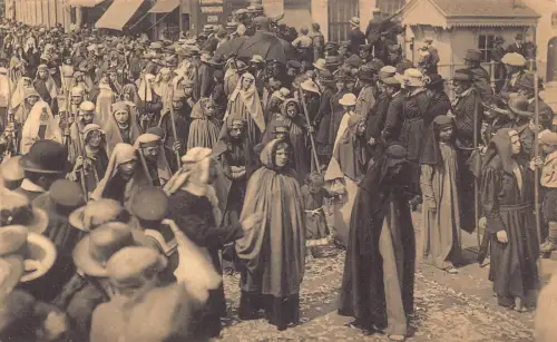 C047 Belgien Brügge Prozession du St. Sang Les Bergers Vintage Postkarte