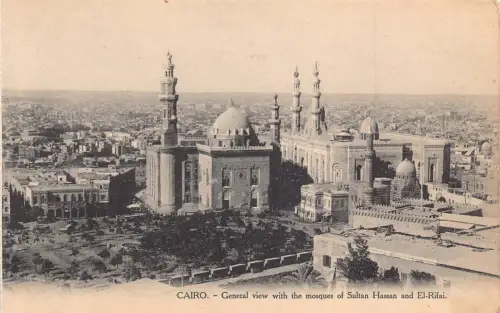 C046 Ägypten Kairo Moscheen von Sultan Hassan und El-Rifai Vintage Postkarte