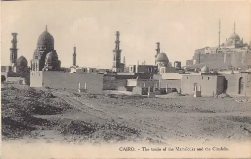 C046 Ägypten Die Gräber der Mamelouks und die Ktadelle Vintage Postkarte
