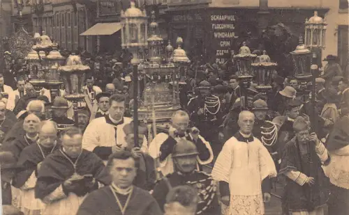 C047 Belgien Brügge Prozession du St. Gesang Vintage Postkarte