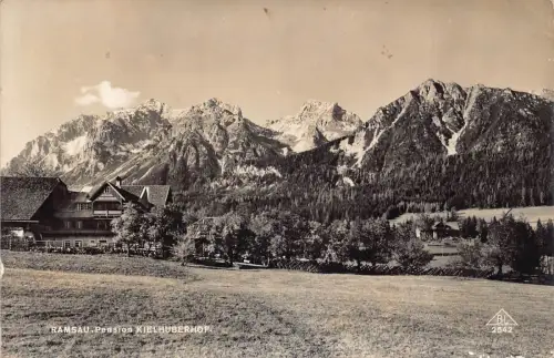 C042 Österreich, Ramsau Pension Kielhuberhof Vintage Postkarte