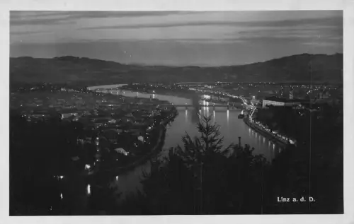 C042 Österreich, Linz Panoramablick Vintage Postkarte