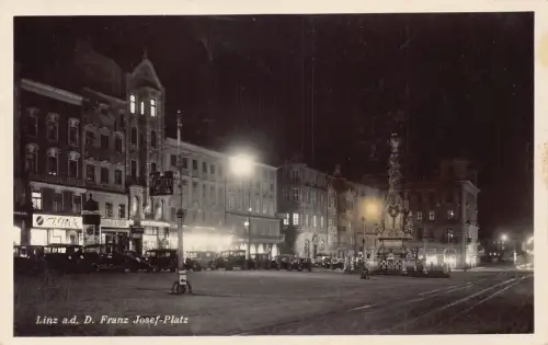 C042 Österreich, Linz Franz Josef-Platz 1937 alte Postkarte