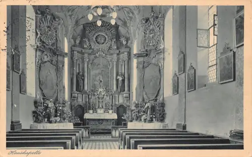 L171 Deutschland 1930 Hauskapelle Innenraum Erziehung Lenzfried alte Postkarte