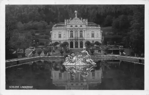 L172 Deutschland 1934 Schloss Schloss Linderhof Vintage Postkarte