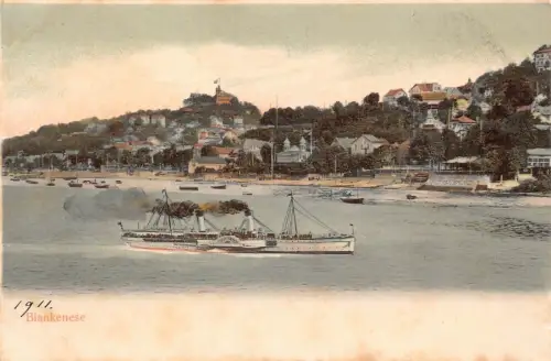 L170 Deutschland Blanksee Dampfschiffe See Vintage Postkarte